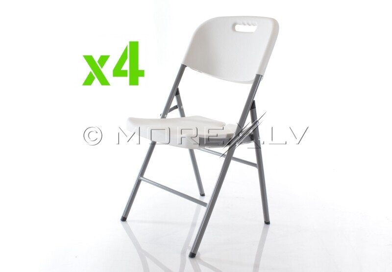 Комплект складных стульев со спинкой, 4 шт.