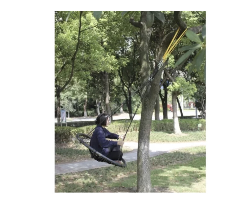 Laste Kiigekure pesa Ø 100 cm, must
