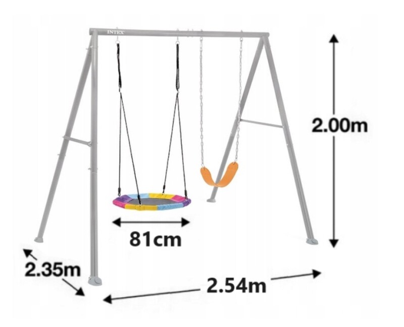 Mänguväljak koos pesakiigega (2 in 1) Ø 81 cm, Intex 44126