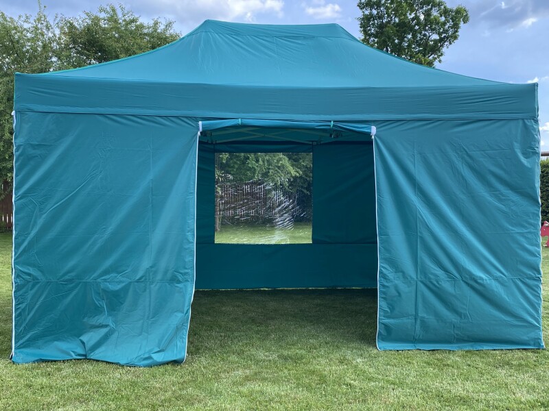 Pop Up portatīvs saliekamā telts ar sienām 3x4,5 m, N sērija - alumīnija rāmis 50x50x1.8 mm
