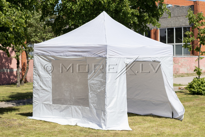 Pop Up kokkupandav telk 2.92x2.92 m, seintega, valge, H-seeria, teras (telk, paviljon, varikatus)