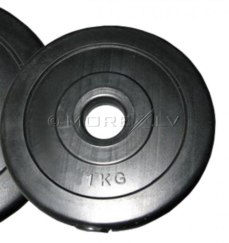 Weight disk for barbells and dumbbells (plate) 1kg (31.5 mm)