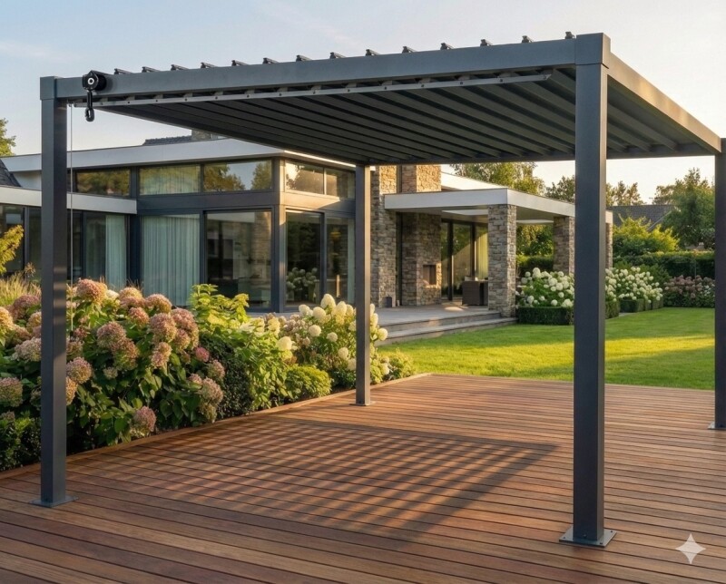Biokliima terasest pergola 3x3m reguleeritava katusega