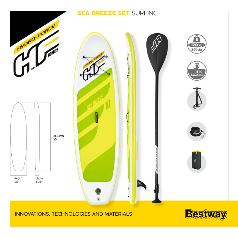 SUP laud Bestway Sea Breeze 65340, 305x84x12 cm