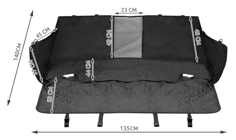 Protective blanket for transporting a dog in a car 135x140 cm, waterproof