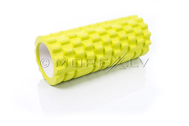 Ролик массажный для йоги Grid Roller 30x10cm, лаймовый зелёный