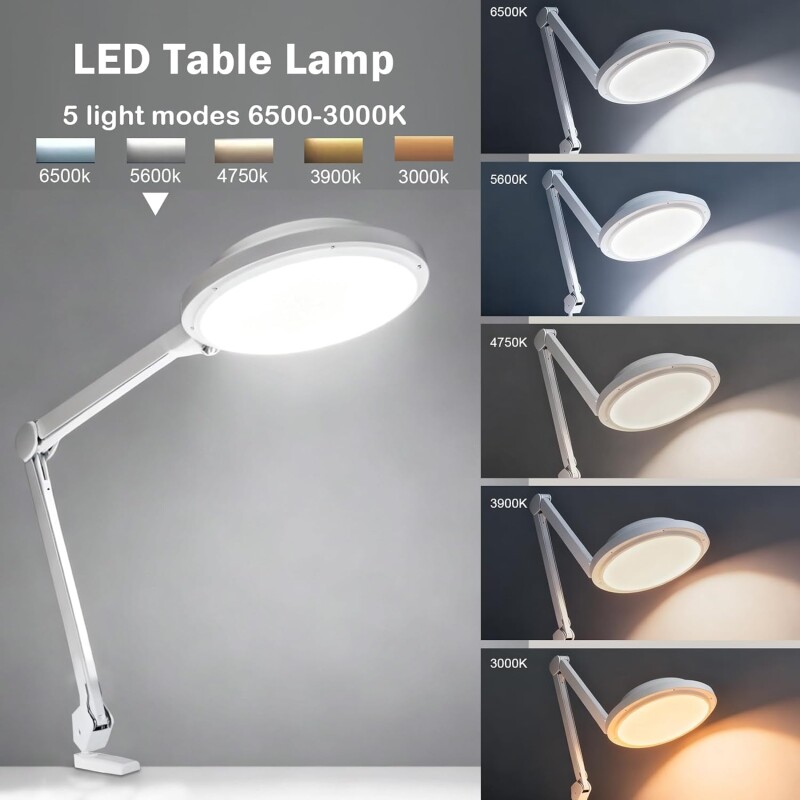 Professionaalne LED laualamp 9516LED-CCT (kosmeetikutele, pediküürile)