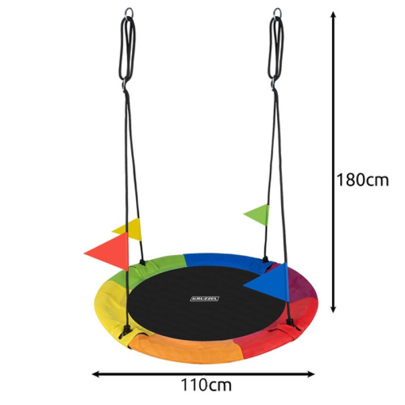 Laste Kiigekure pesa Ø 110 cm, mitmevärviline