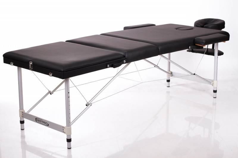 Kokkupandav massaažilaud RESTPRO® ALU 3 Black