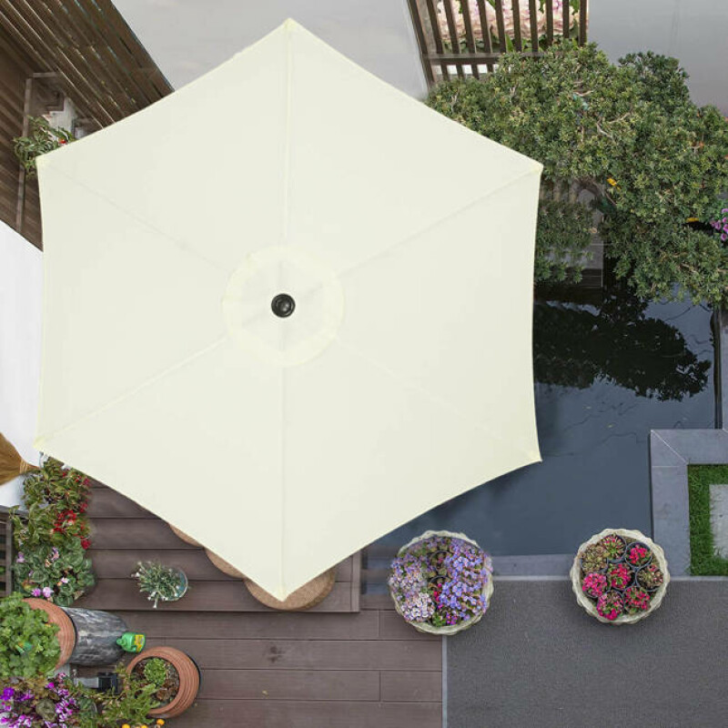 Солнцезащитный зонт 2,6 м, кремовый