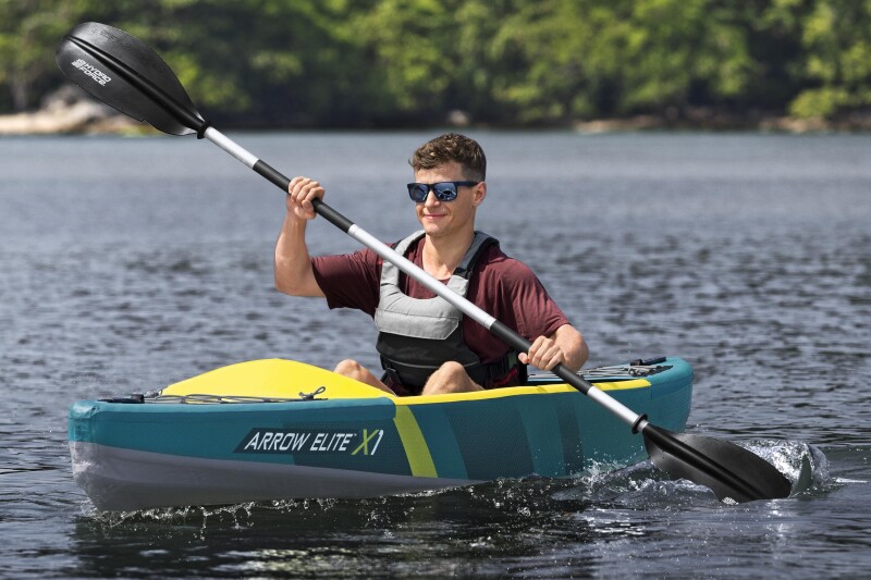 Одноместный надувной каяк Bestway Arrow Elite X1 365x73x30 cm, 65179