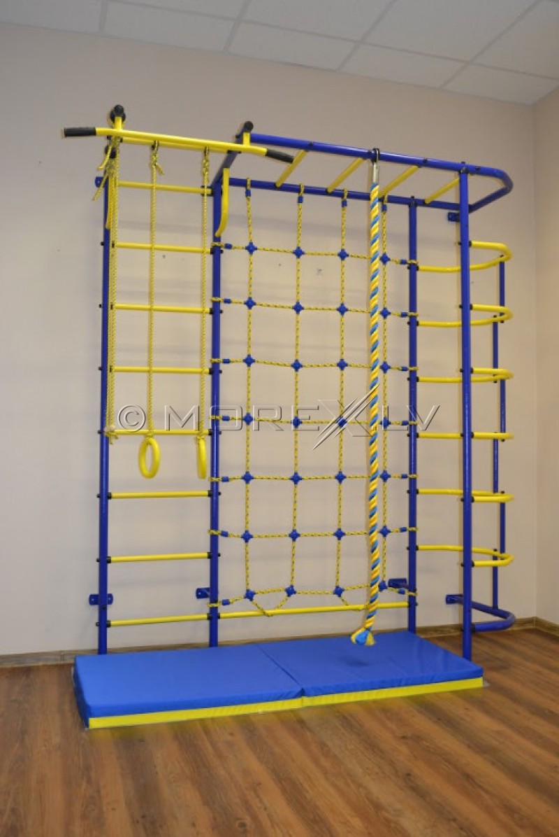 Mėlynai geltonas vaikiškas sporto kompleksas Pioner-S5S