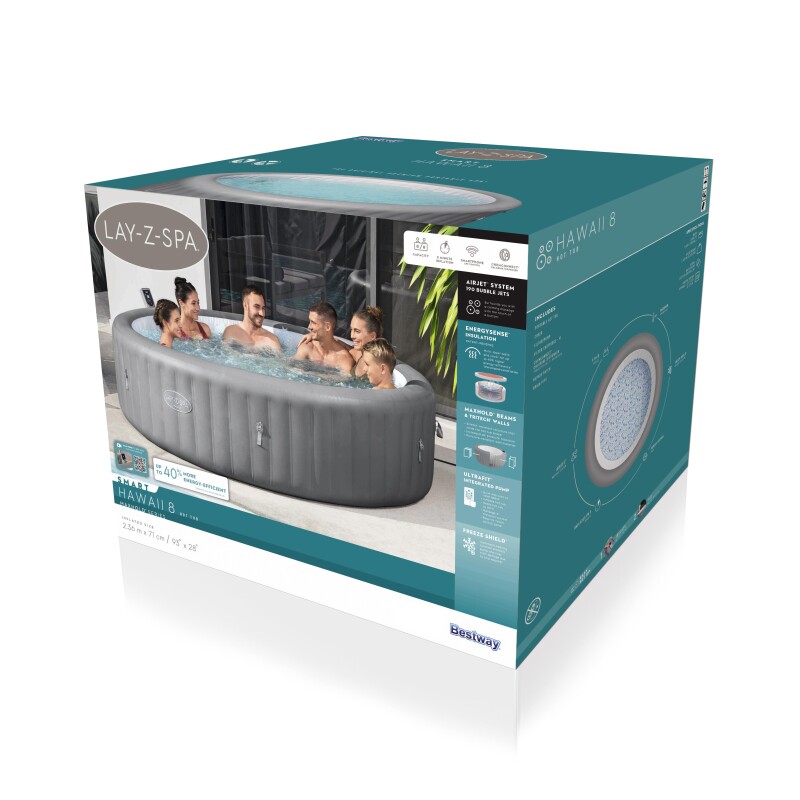 Bestway LAY-Z-SPA Hawaii AirJet 6001J bassein-mullivann 6-8 inimesele