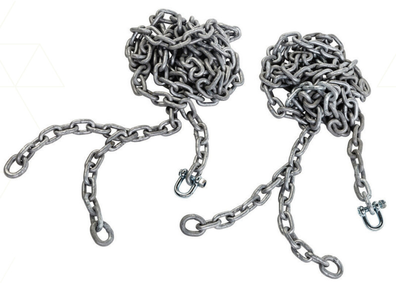 Rubber enclosed swing КВТ, chains 2,2 m, red-black