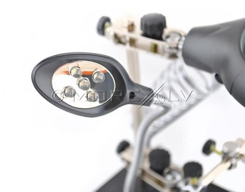 Magnifier for soldering with holders, third hand magnifying glass (00001912)
