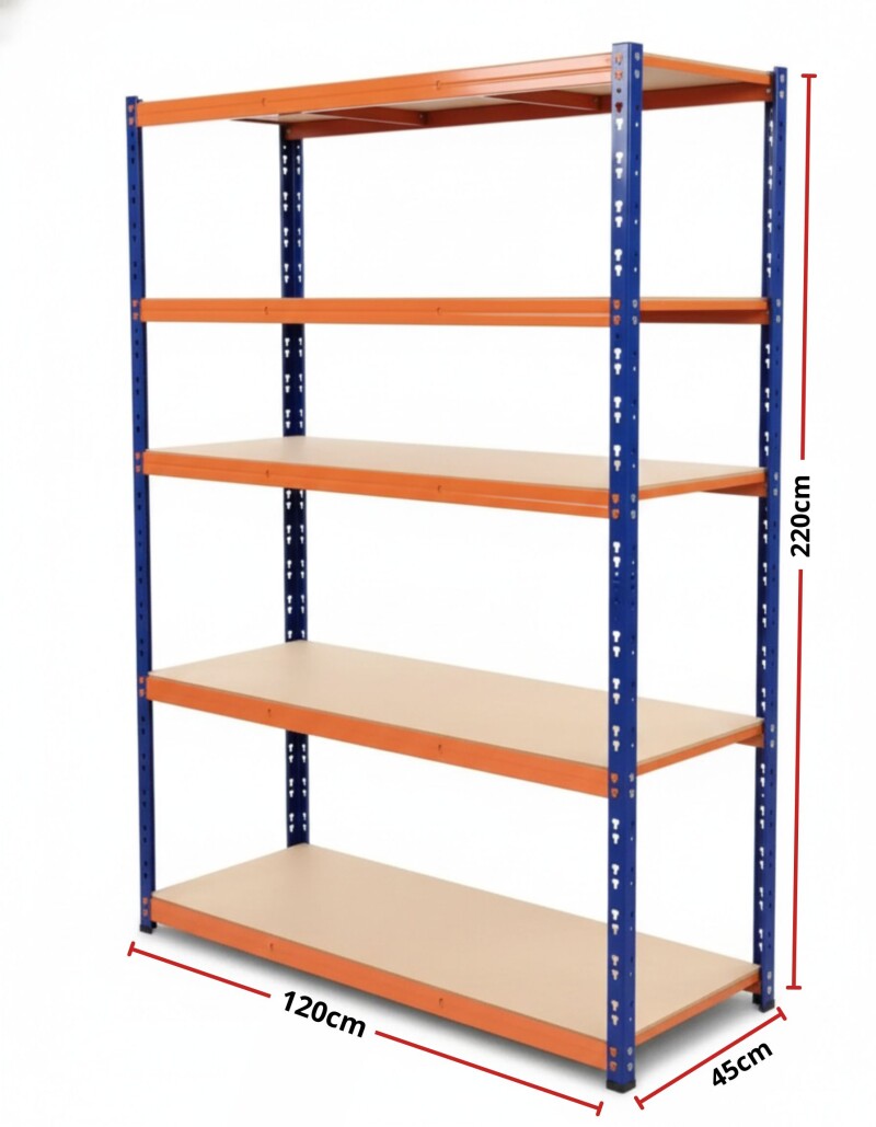 5-tasemeline stellaaž 220x120x45 cm