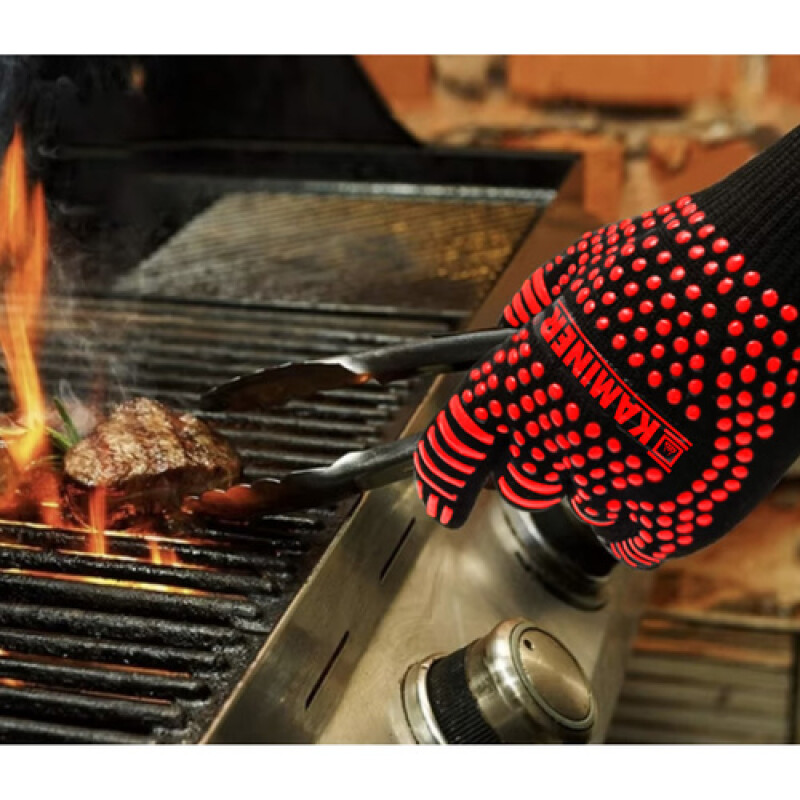 Heat-resistant grill gloves