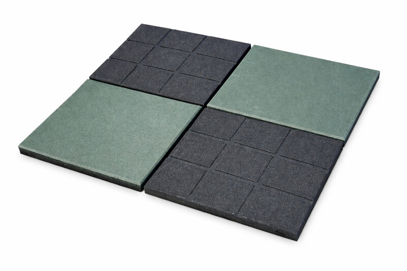 Kummist turvaplaat KBT 50×50×4,5cm 4tk., roheline