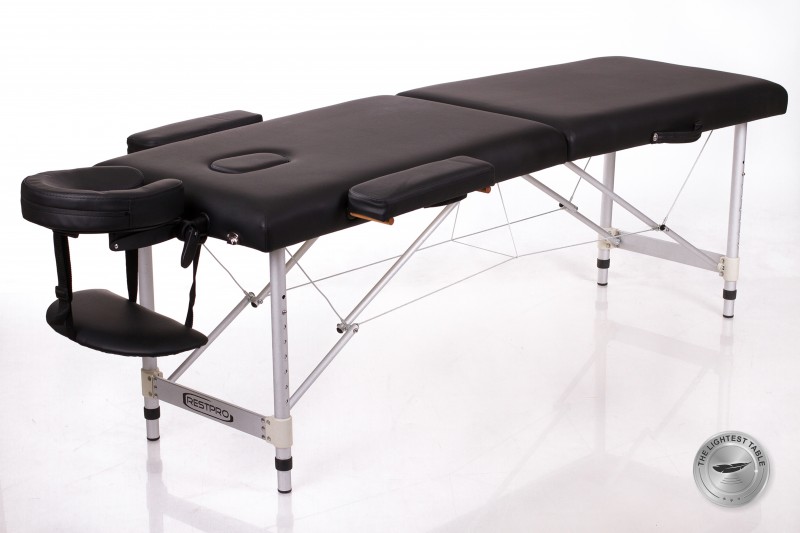 RESTPRO® ALU 2 (M) Black складной массажный стол (кушетка)