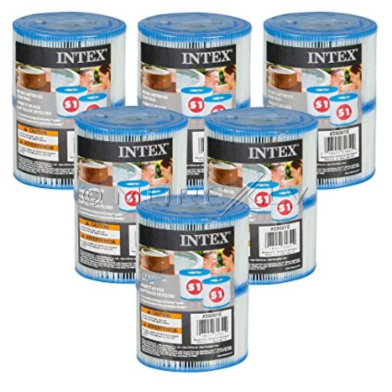 Intex 29001 Filter Cartrige Type S1 Twin Pack (Intex PureSpa),rinkinys 6 vnt.