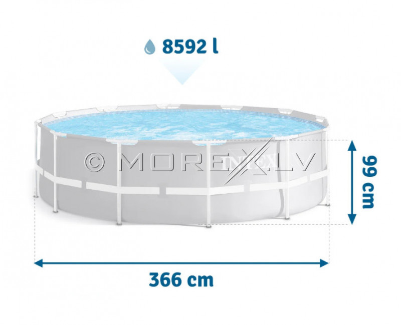 Karkassbassein Intex 26716NP Prism Frame Premium Pool Set 366x99 cm