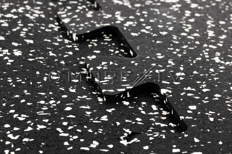 Gumijas grīdas segums sporta zālēm Puzzle 100x100 cm 1gab