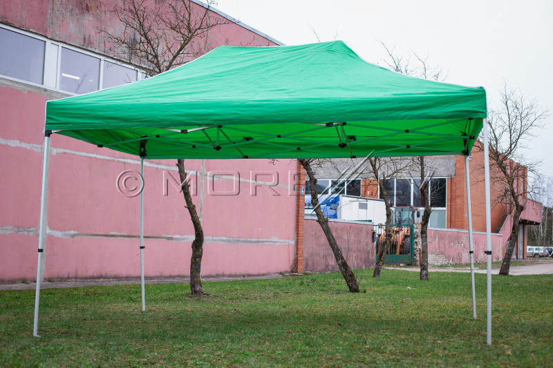 Pop Up Folding tent 3x4.5 m, without walls, Green, X series, aluminum (canopy, pavilion, awning)