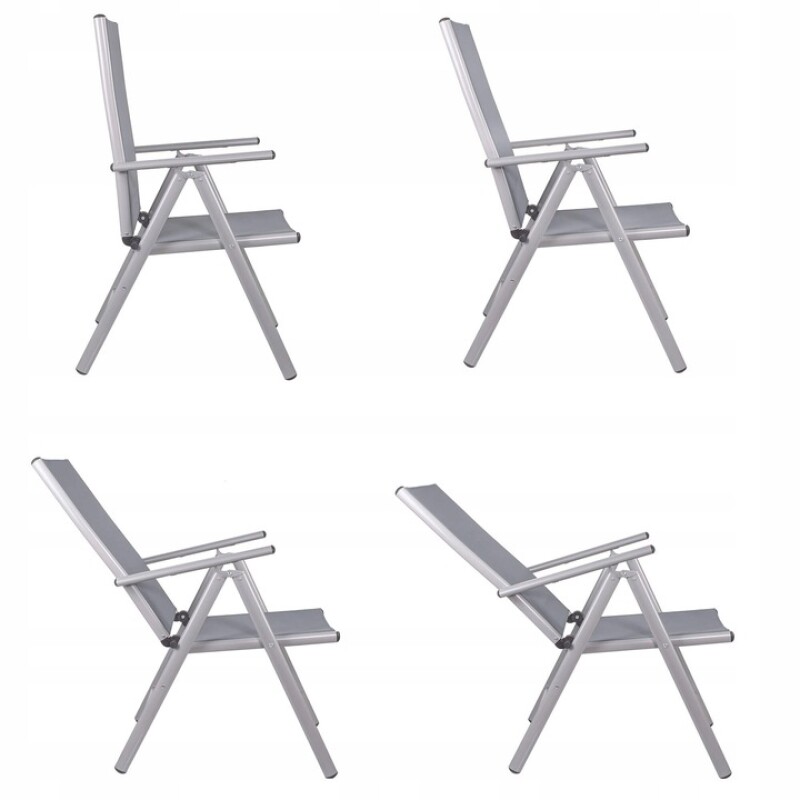 Складной уличный стул 55 x 65 x 105 см, серый