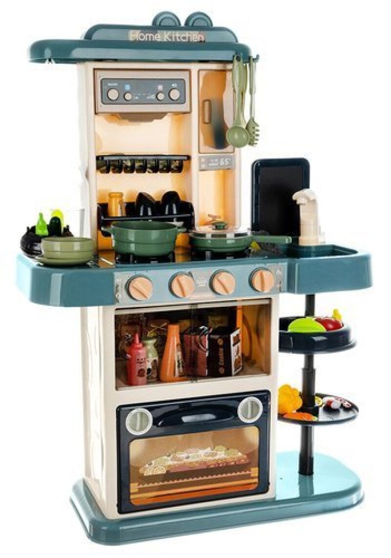 Toy Kitchen with Food and Dishes, 72x50x23 cm