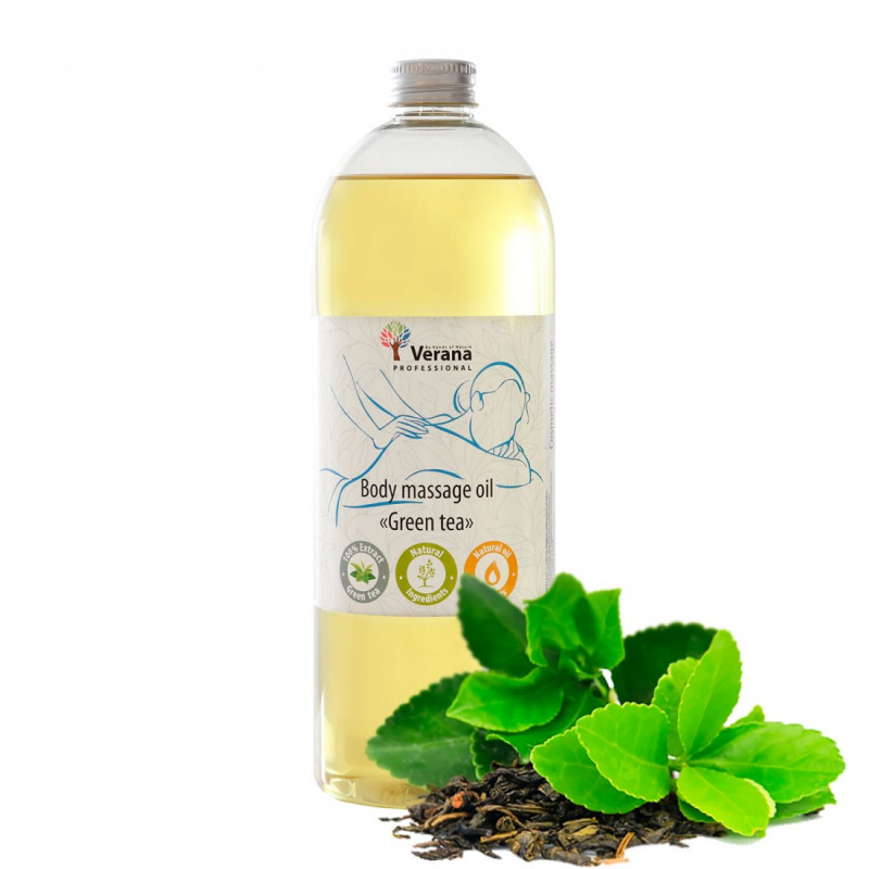 Body massage oil Verana Professional, Green tea 1 liter
