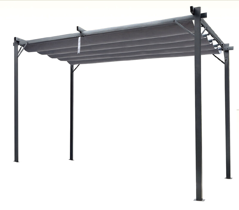Garden Pergola 3x3m with Sliding Canopy