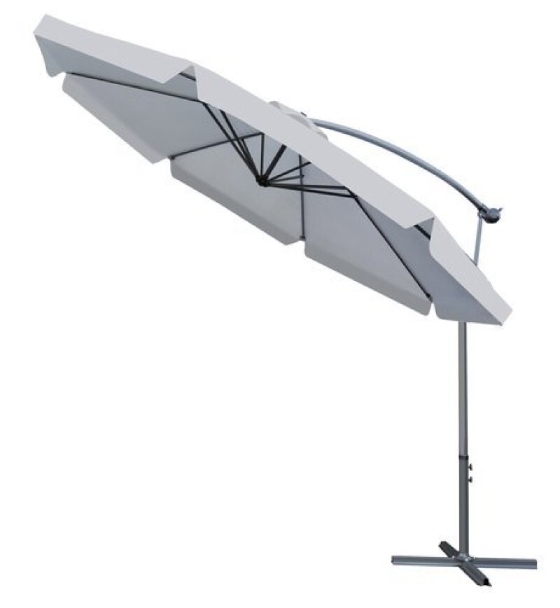 Солнцезащитный зонт на подставке, 3 м, тёмно серый