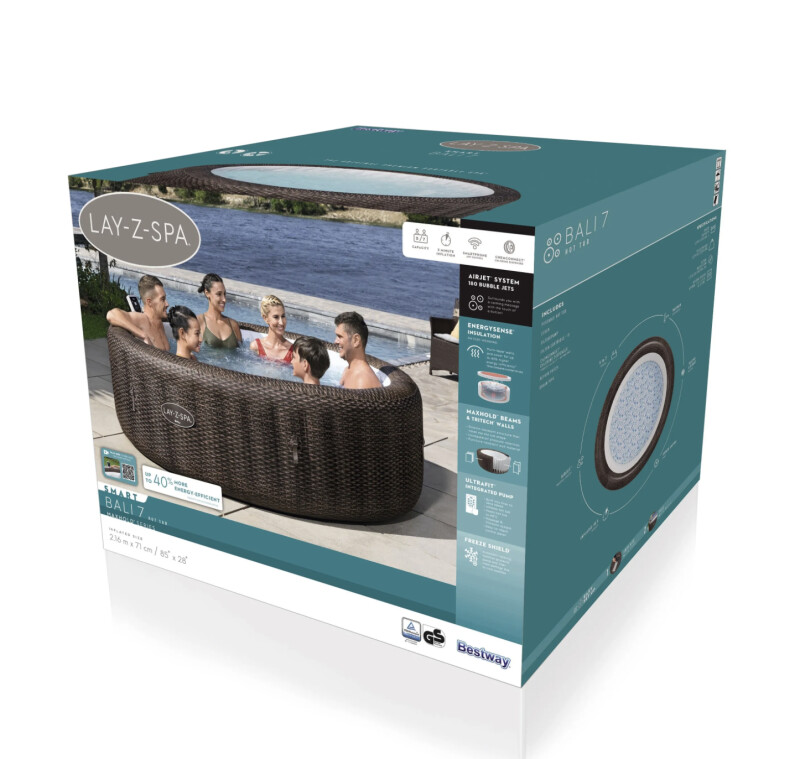 Bestway LAY-Z-SPA Bali AirJet 6001P bassein-mullivann 5-7 inimesele (6001P)