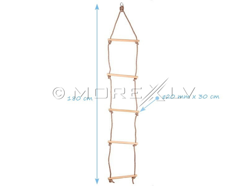 Just-Fun virvinės kopėčios „Medinės “, 180 cm ilgio, 5 žingsniai