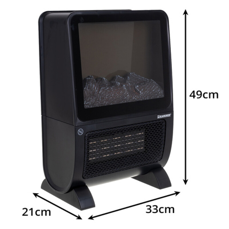 Напольный электрический обогреватель с эффектом камина, 2000 W