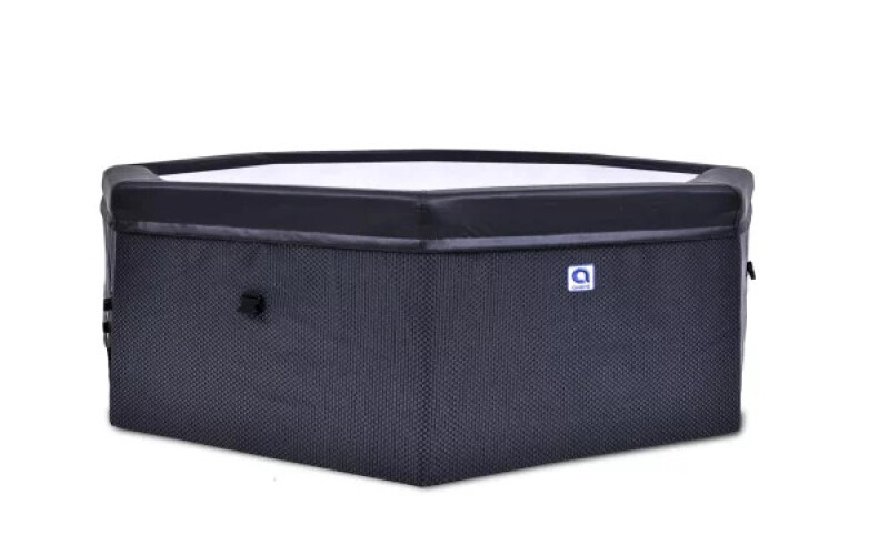 Karkassiga mullivann Aegean Eco Foam Black Rattan, 4-6-le inimesele