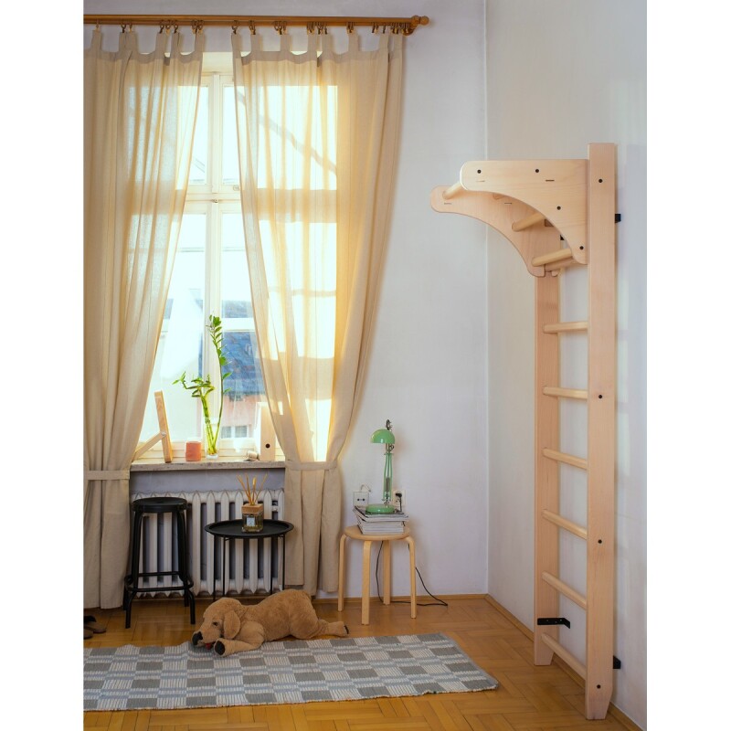 Puidust Rootsi redel RESTPRO® WOOD 230x65 cm koos lõuatõmbekang