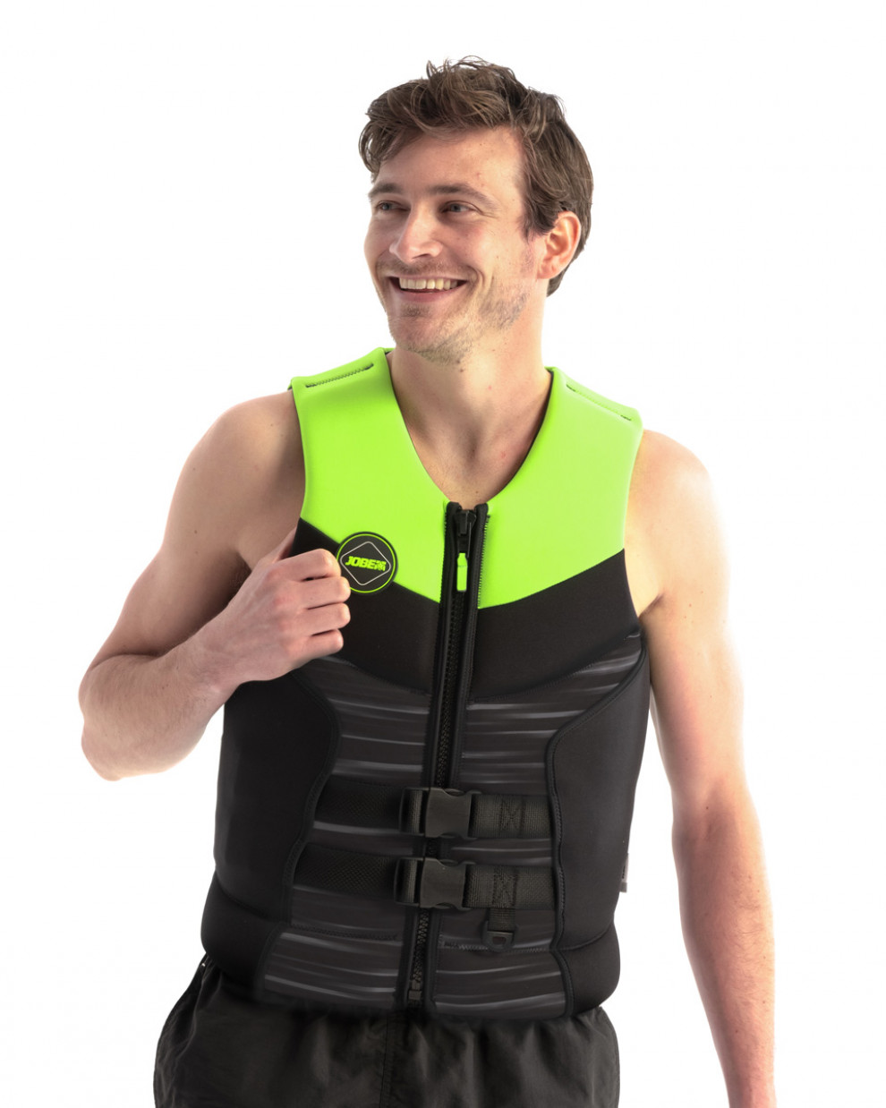 Vee Ohutusvest Jobe Segmented Jet Backsupport, laimiroheline-must