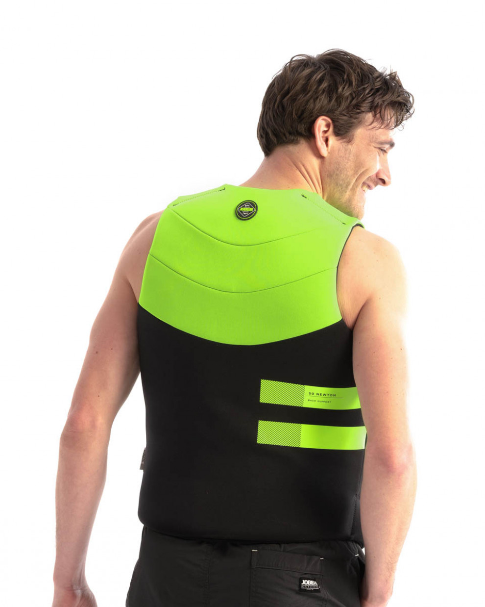 Vee Ohutusvest Jobe Segmented Jet Backsupport, laimiroheline-must