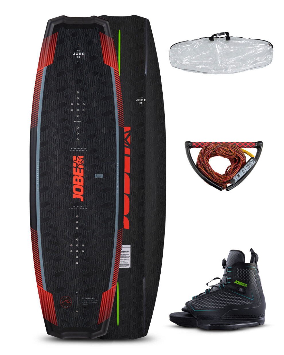 Вейкборд доска с аксессуарами Jobe Logo Wakeboard 138, размер 40-46