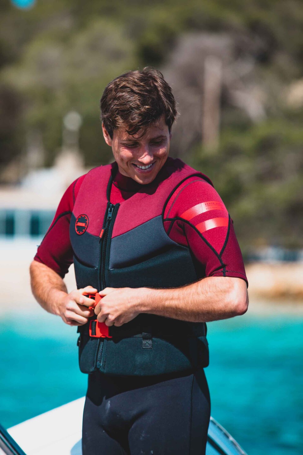 Jobe Neoprene Life Vest Men Burgundy Red