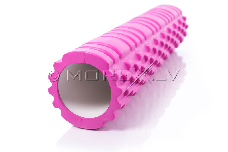 Massage Foam Roller Yoga Roller 14x62cm, rožinis