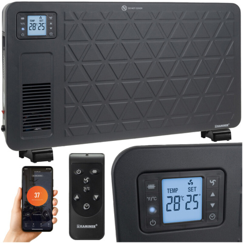 Elektriline konvektsiooni soojendus 1000W / 1300W / 2300W taimeriga, must