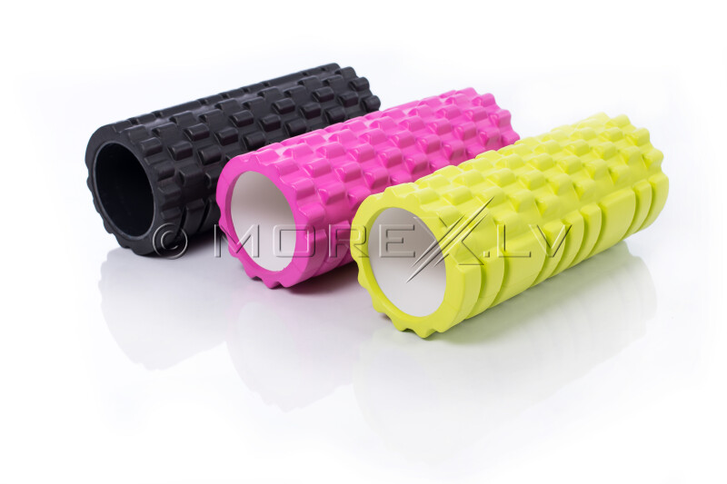 Massage Foam Roller Grid Roller 33x14cm, black