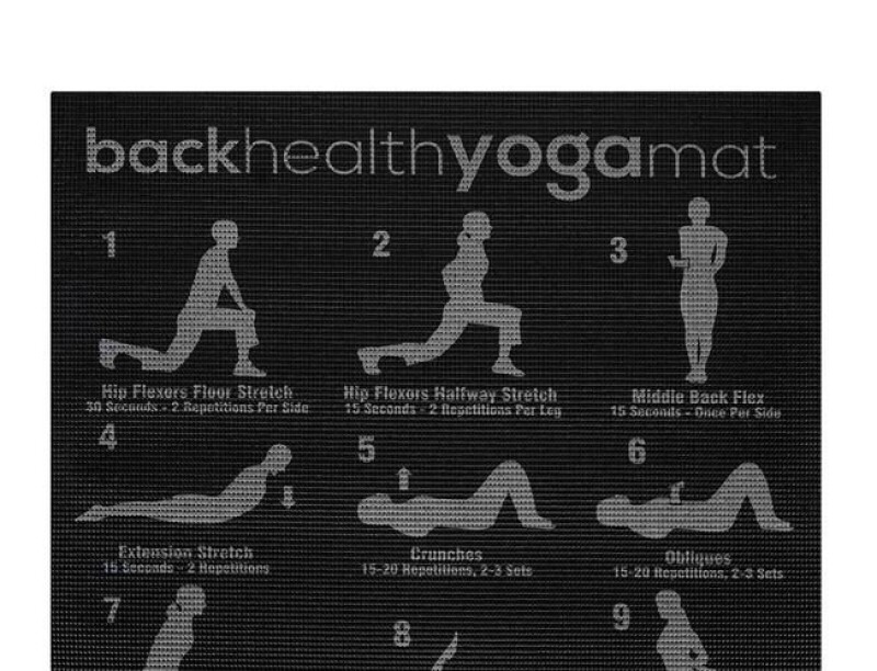 Gimnastikos yoga fitness pilates kilimėlis 173х61х0,6 cm, juodas
