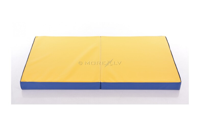 Mākslīgās ādas sporta paklājs 66x160cm zili-dzeltens