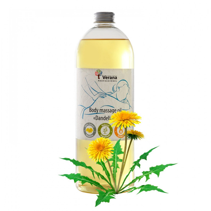 Body massage oil Verana Professional, Dandelion 1 liter