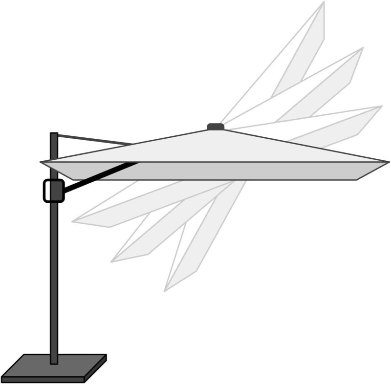 Päikesekaitsevari alusel, 3 m, hall