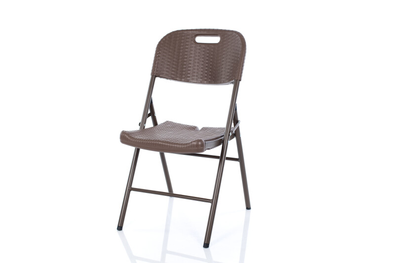 Rotangdisainiga kokkupandav kandiline laud 78x78x74 cm + 2 tool