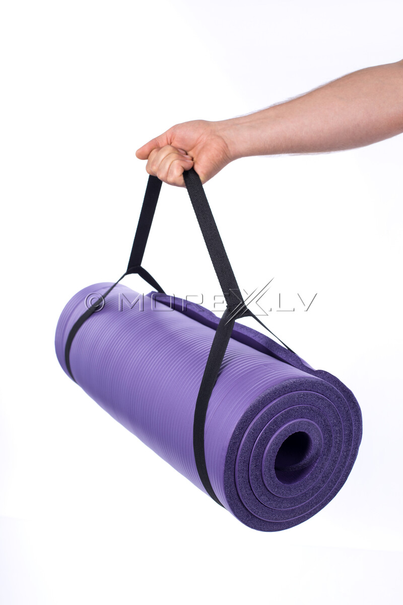 Joogatreening pilates fitness mat 179х60х1,5 cm, lilla